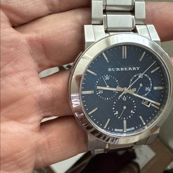 Burberry Silver Watch with Blue Face-BU9363 - Picture 14 of 14